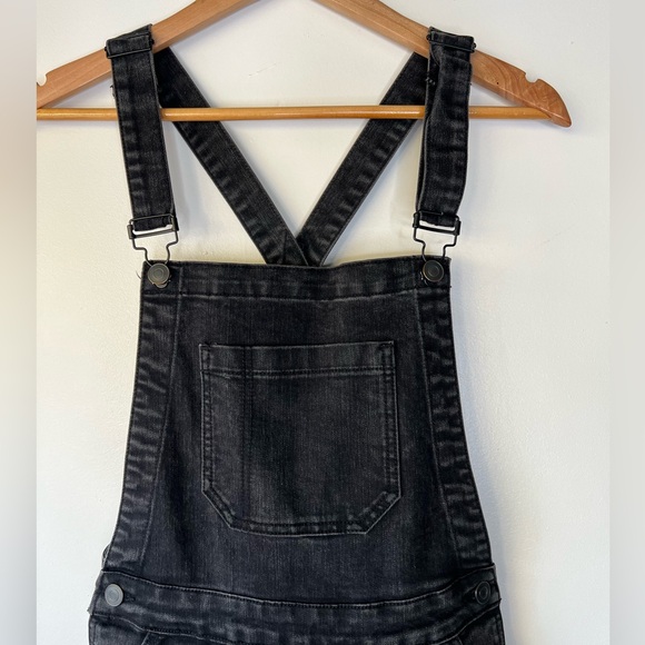 Brandy Melville Black Denim Overalls, M - Picture 2 of 10